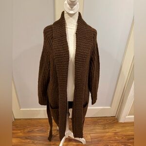 525 America Chocolate Brown Knit Cardigan